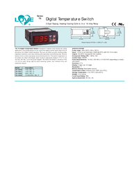 Thumbnail of document Data Sheet - TS Digital Temperature Switch